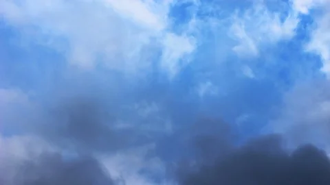 Beautiful nature clouds on blue sky. Meteorology cloudscape environment. Summer Stock Footage 107469904