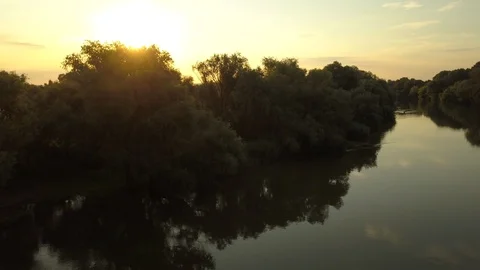 Beautiful nature from the height of the drone's flight Video stock 107824927