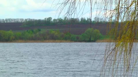 Beautiful nature lake. Spring Stock Footage 62397219