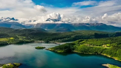 Beautiful Nature Norway natural landscape. Stock Footage