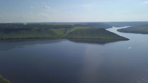 Beautiful nature: river from a height Stock Footage 126825911