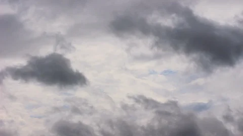 Beautiful nature rolling puffy clouds moving. Meteorology cloudscape environment Video stock 107469138
