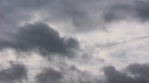 Beautiful nature storm clouds moving across sky. Meteorology rolling puffy Stock Footage 107469015
