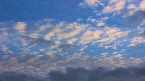 Beautiful nature sunset dark clouds. Meteorology windy cloudscape environment Stock Footage 107469725