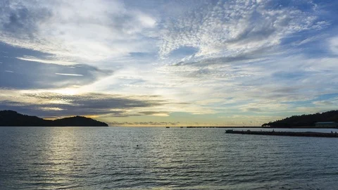 Beautiful Nature Time-lapse sunset in 4K resolution Stock Footage 100324074