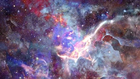 Beautiful nebula and Galaxy. Elements of this Image Furnished by NASA Stock Illustration