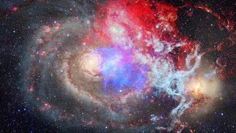 Beautiful nebula and Galaxy. Elements of this Image Furnished by NASA Stock Illustration