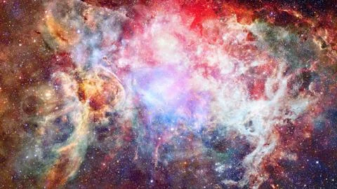 Beautiful nebula and Galaxy. Elements of this Image Furnished by NASA Stock Illustration