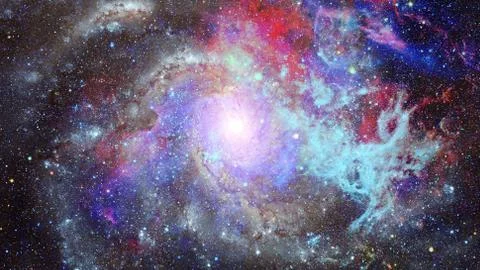Beautiful nebula and Galaxy. Elements of this Image Furnished by NASA Stock Illustration