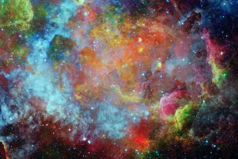 Beautiful nebula and Galaxy. Elements of this Image Furnished by NASA Foto stock