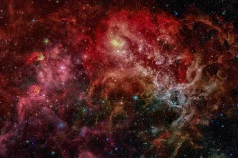 Beautiful nebula and Galaxy. Elements of this Image Furnished by NASA Stock Photos