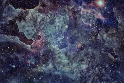 Beautiful nebula and Galaxy. Elements of this Image Furnished by NASA Foto stock