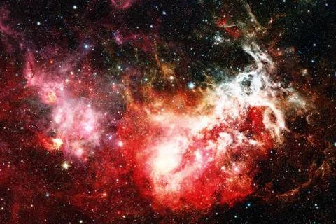 Beautiful nebula and Galaxy. Elements of this Image Furnished by NASA Stock Photos