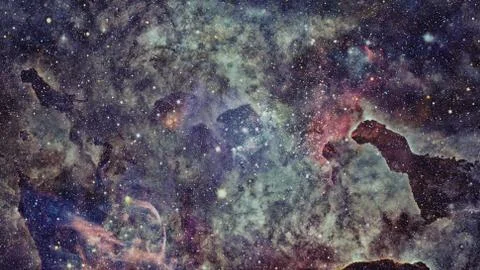 Beautiful nebula and Galaxy. Elements of this Image Furnished by NASA Stock Photos