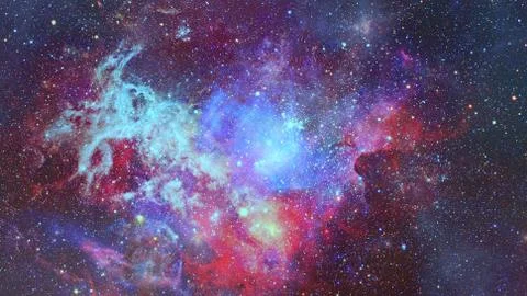 Beautiful nebula and Galaxy. Elements of this Image Furnished by NASA Foto stock