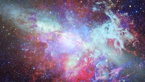 Beautiful nebula and Galaxy. Elements of this Image Furnished by NASA Stock Photos