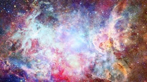 Beautiful nebula and Galaxy. Elements of this Image Furnished by NASA Stock Photos