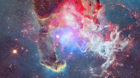 Beautiful nebula and Galaxy. Elements of this Image Furnished by NASA Stock Photos