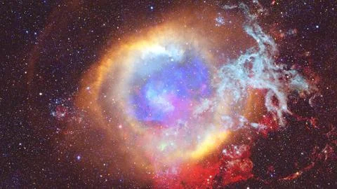 Beautiful nebula and Galaxy. Elements of this Image Furnished by NASA 스톡 사진