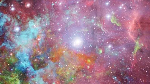 Beautiful nebula and Galaxy. Elements of this image furnished by NASA. Stock Photos