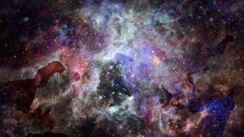 Beautiful nebula and Galaxy. Elements of this image furnished by NASA. Stock Photos