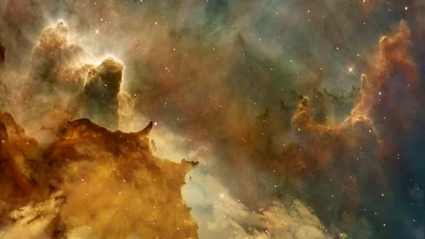 Beautiful nebula in cosmos far away. Stock Footage
