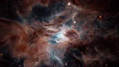 Journey through the Cosmic Clouds of Neb, Stock Video