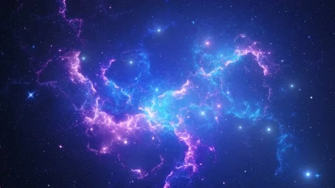 Beautiful Nebula in space with star clusters 4K Stock Footage 221417710