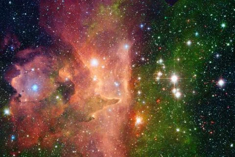 Beautiful nebulaes in outer space. Elements of this image furnished by NASA Illustrazione stock