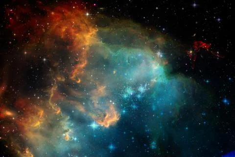Beautiful nebulaes in outer space. Elements of this image furnished by NASA Illustrazione stock