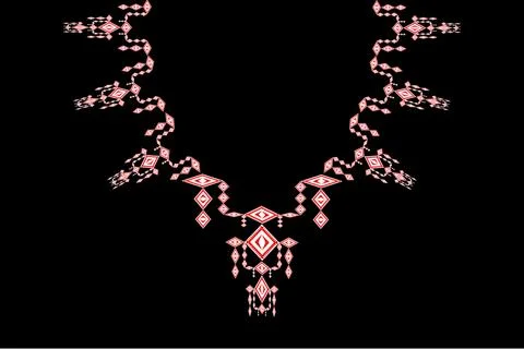 Beautiful neckline pattern,modern design. Stock Illustration