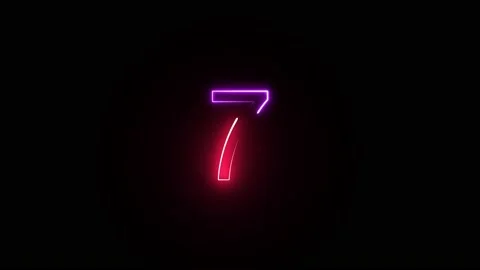 Beautiful neon countdown. 10-0 colorful timer on transparent background. Alpha C Stock Footage 170464692