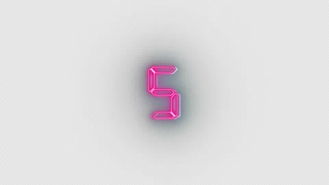 Beautiful neon countdown. 10-0 colorful timer. Stock Footage 219260917