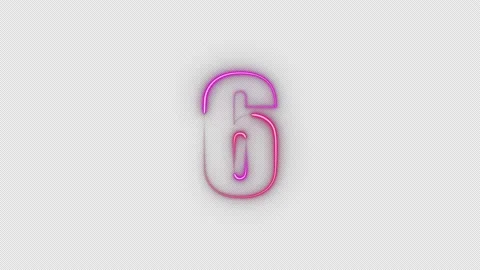 Beautiful neon countdown. 10-0 colorful timer on black background.  Video stock 224676250