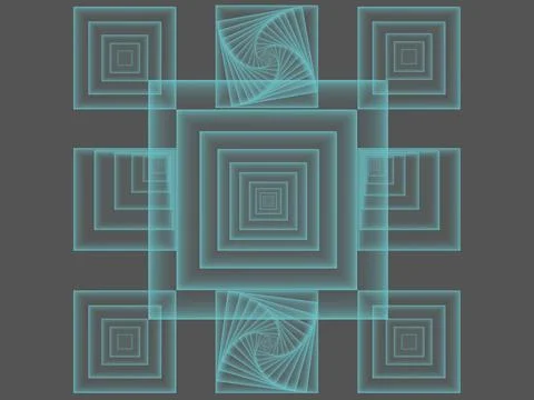 Beautiful neon squad shape design Stock Illustration
