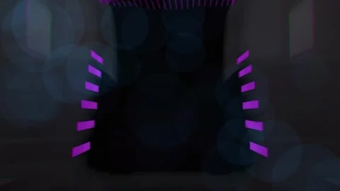 Beautiful neon technology countdown. 10-0 colorful timer. Creative intro. Video stock 245813394