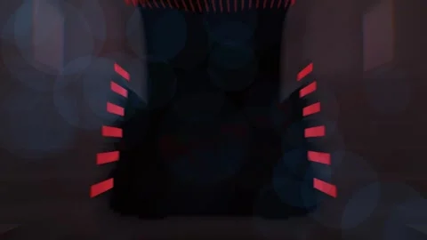 Beautiful neon technology countdown. 10-0 colorful timer. Creative intro. Video stock 245813633