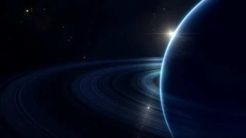 blue planets in space