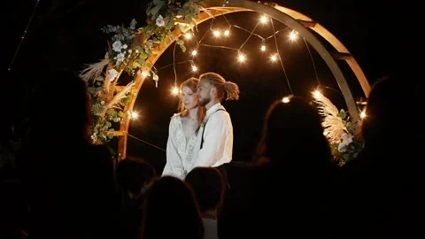 Beautiful night ceremony Stock-Footage 131867217