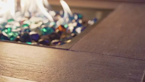 Beautiful Night Fire Pit 库存影片 135365692