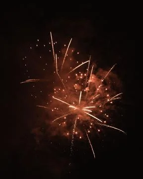 Beautiful night sky with firework Stock Photos