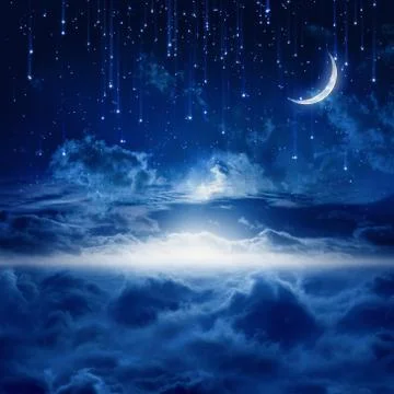 Beautiful night sky Stock Illustration