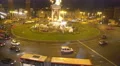 Beautiful night view of central square in Barcelona, fountain on Plaza de Espana 4k or 4k+ Resolution