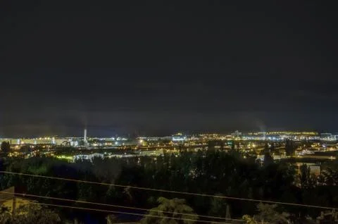 Beautiful night view over the city Stock Photos