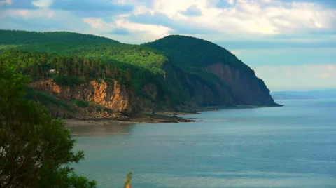 Beautiful Ocean Coast at Sunset. Stock Footage 65130130
