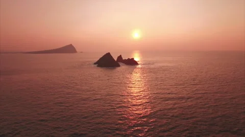 Beautiful ocean during sunset Stock Footage 63628216