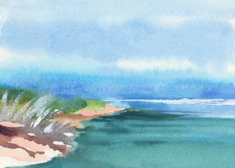 Beautiful Ocean Stock Illustration
