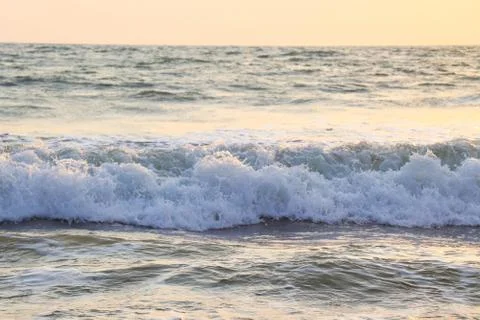 Beautiful ocean at sunset background Stock Photos