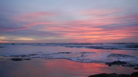 Beautiful Ocean Sunset Stock Footage 10586760