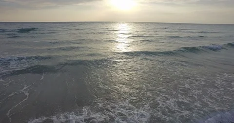 Beautiful ocean at sunset Stock Footage 89962168